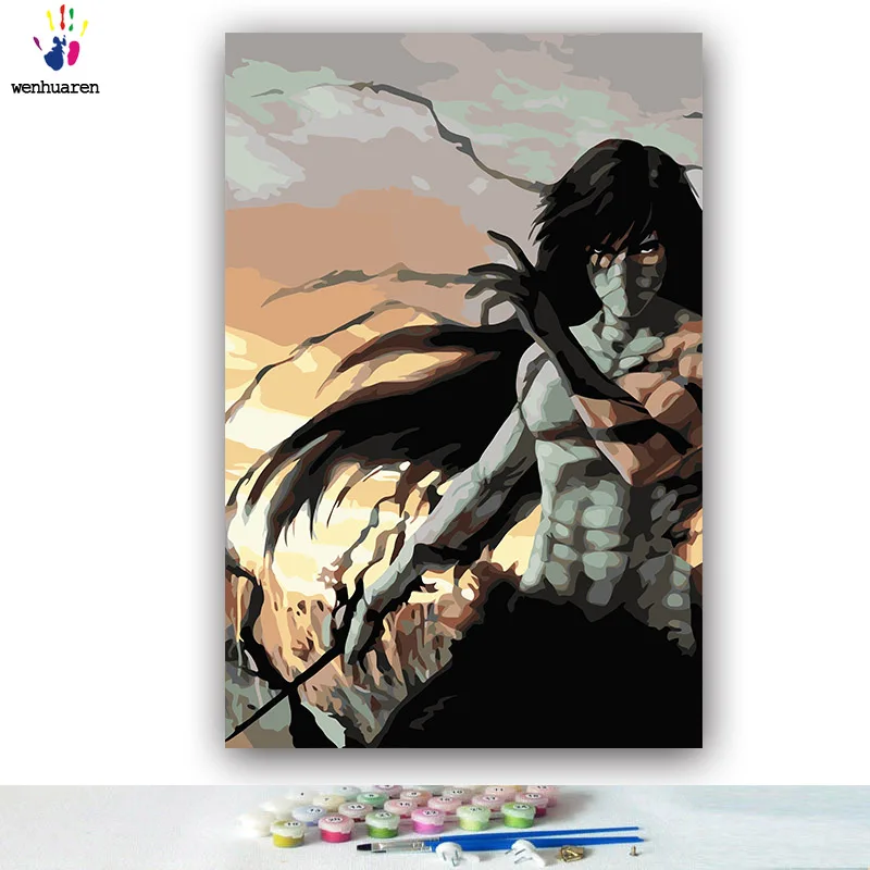 DIY colorings pictures by numbers with colors grim Reaper Japanese manga Anime picture drawing painting by numbers framed - Цвет: 5566
