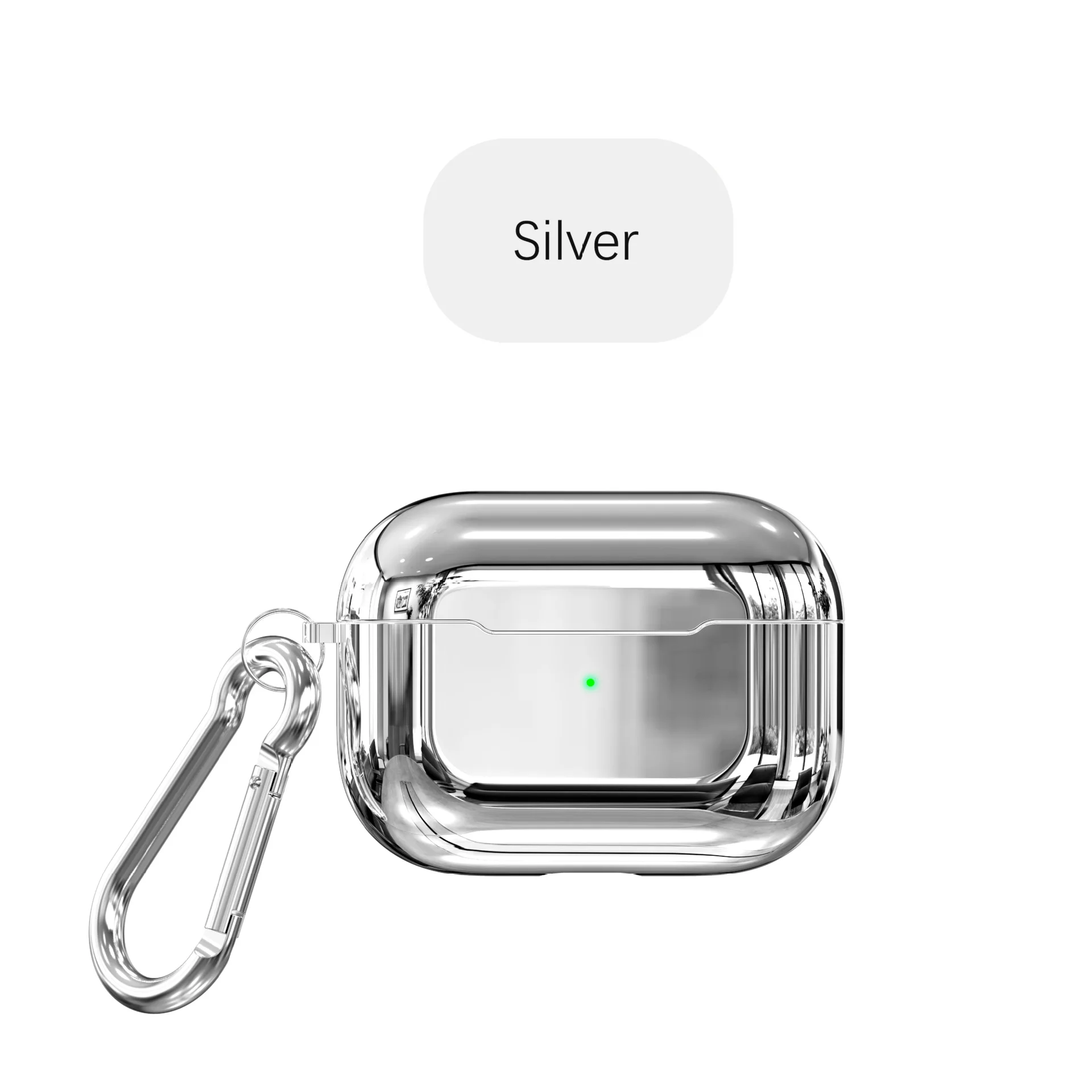 Серебристый Чехол с гальваническим покрытием для AirPods Pro Bluetooth наушники защитная крышка гарнитура зарядная коробка для Apple Airpods 3 Pro Чехол - Цвет: Серебристый