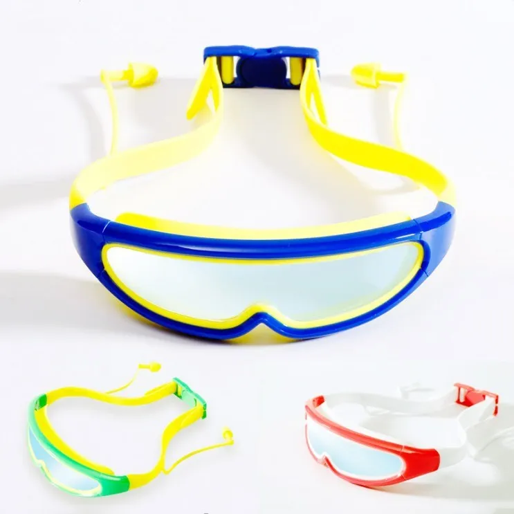 

160G Star Je Children Large Frame Goggles Waterproof Anti-fog Child Swimming Glasses with One-piece Earplug 6900