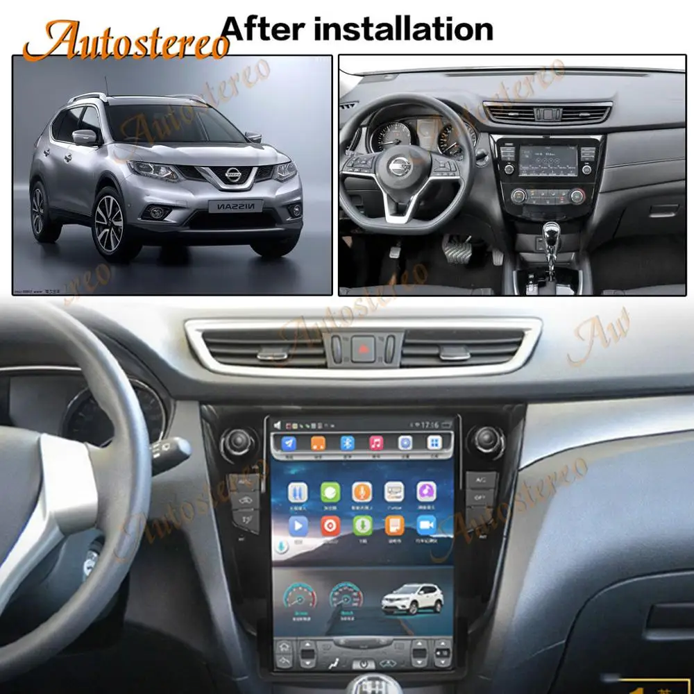 Android 9.0 4GB Tesla style Car GPS Navigation For NISSAN Qashqai 2013-2018 Car Multimedia Player Radio Head Unit No DVD Player