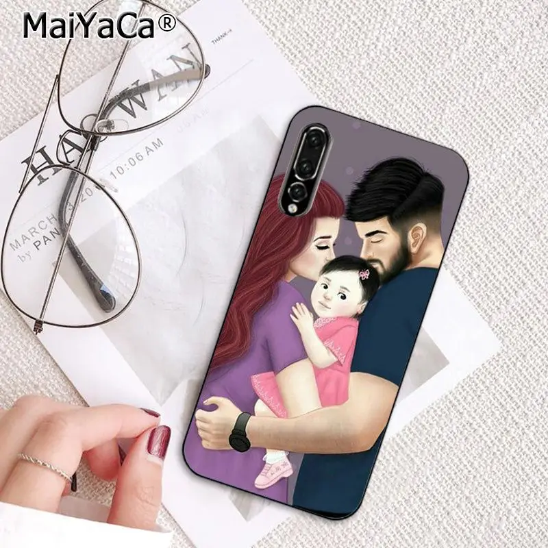 MaiYaCa, модный, черный, коричневый, для мамы, дочки, папы, семейный чехол для телефона, для huawei P20, P30, P20Pro, P20Lite, P30Lite, PSmart, P10, 9Lite