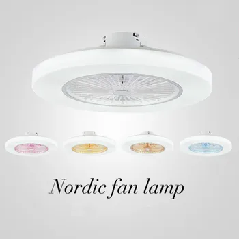 

Hot 220v/110v 72W LED dimming remote control ceiling Fans lamp Invisible Leaves 58cm Modern simple home decoration Luminaire