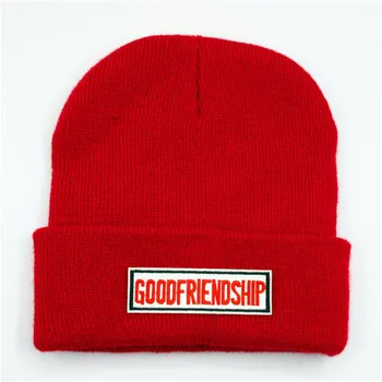 

Cotton good letter embroidery Thicken knitted hat winter warm hat Skullies cap beanie hat for kid men and women 36