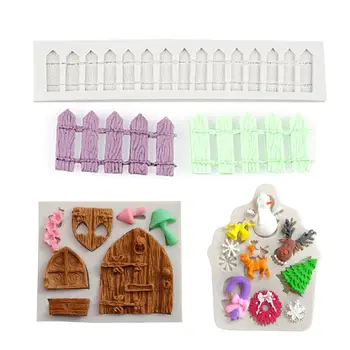 

3Pcs Christmas House Silicone Mold Fondant Mold for Chocolate Polymer Clay