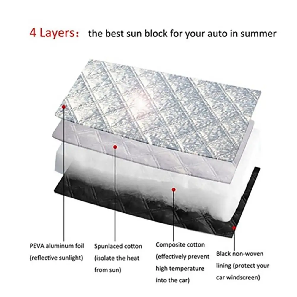 Car Snow Shield Car Cover Car Windscreen Cover Front Cover Anti Snow Frost Ice Shield Dust Protector Heat Sun Mat Car Window Screen Frost Large Snow