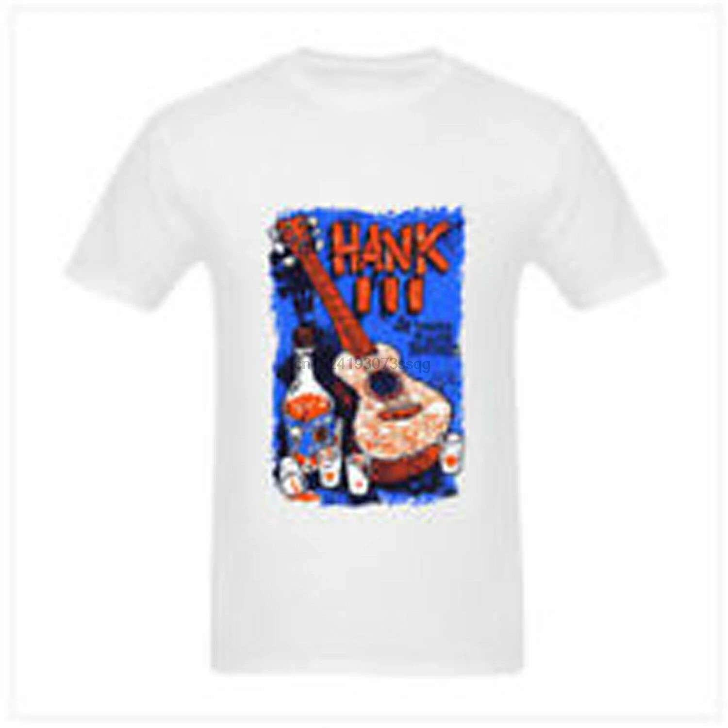 HANK WILLIAMS III T-Shirt White New Mens Tshirt Tee Size S to 3XL |