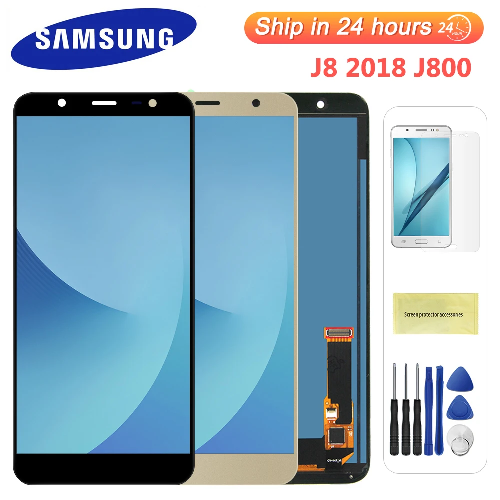 Для Samsung Galaxy J8 2018 J810 экран ЖК дисплей сенсорный дигитайзер SM J810M Замена
