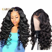 13X6 бразильские Свободные волны Синтетические волосы на кружеве парики из натуральных волос для Для женщин 13x4 Синтетические волосы на кружеве парики Karizma Remy Синтетические волосы на кружеве парики с детскими волосами