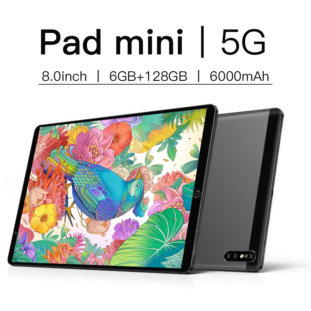 Tablet Pad Mini 8 Inches Tablete PC 6GB RAM+128GB ROM Tablette Drawing Android 10.0 Electronic Tablets 4G/5G Calling Tablet touch screen drawing tablet