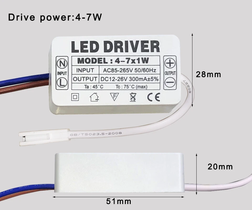 LED Driver 300mA 1W 3W 5W 7W 12W 18W 20W 25W 36W For LEDs Power Supply Unit AC85-265V Lighting Transformers For LED Power Lights LED Driver 300mA 1W 3W 5W 7W 12W 18W 20W 25W 36W For LEDs Power Supply Unit AC85-265V Lighting Transformers For LED Power Lights
