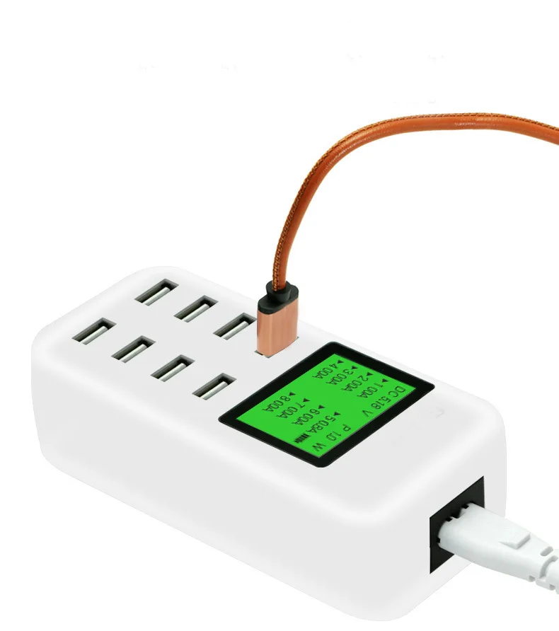 Универсальный светодиодный 5 V-12 V 1.5A-8A Портативный 8 портов USB настенное зарядное устройство USB для путешествий быстрое зарядное устройство концентратор мульти порт быстрый адаптер A8T