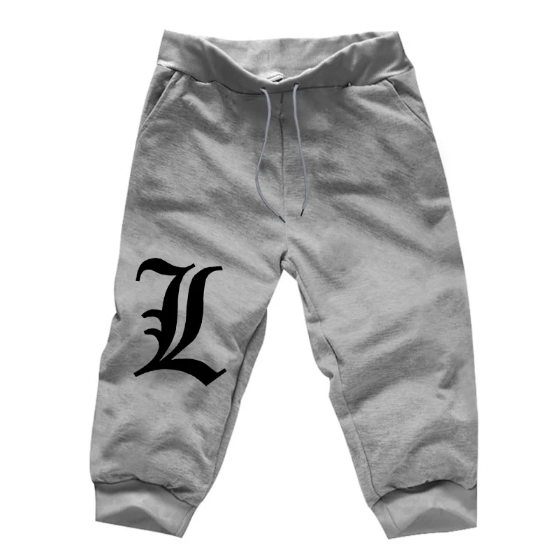 Cropped Trousers 4 Брюки с надписью «Death Note» и принтом «7 минут»; мужские забавные укороченные брюки; сезон осень; Харадзюку; спортивные брюки для мальчиков - Цвет: Cropped Trousers 4