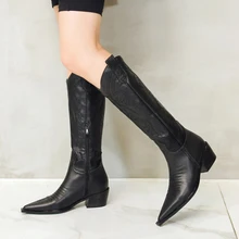 Ботинки из натуральной кожи, Западная пастушка женские ботинки ковбойские ботинки из натуральной воловьей кожи с острым носком женская обувь