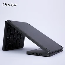 Mini Folding Keyboard Bluetooth Foldable Wireless Keyboard with Touchpad ,Rechargeable,For Android/Windows/ios Tablet phone ipad mini handheld rechargeable 80 key bluetooth v2 0 keyboard for android phone tablets white