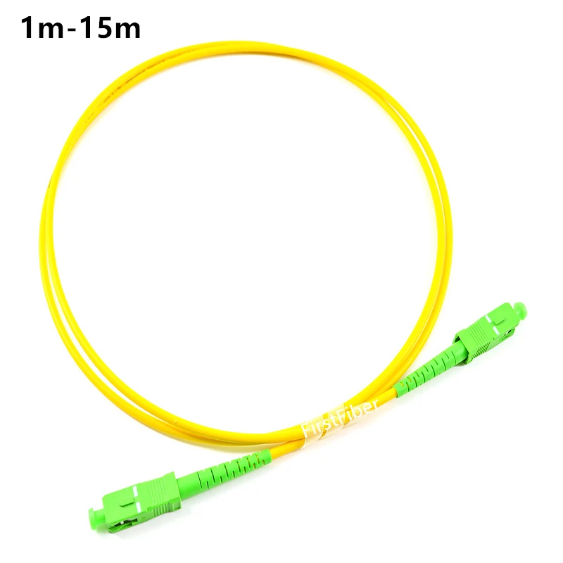 SC APC Fiber Patch Cable Optical Fiber Patch Cord 5m 2.0mm PVC G657A , Fiber Jumper Simplex SM FTTH Optic Cable 1m 2m 3m 10m 15m