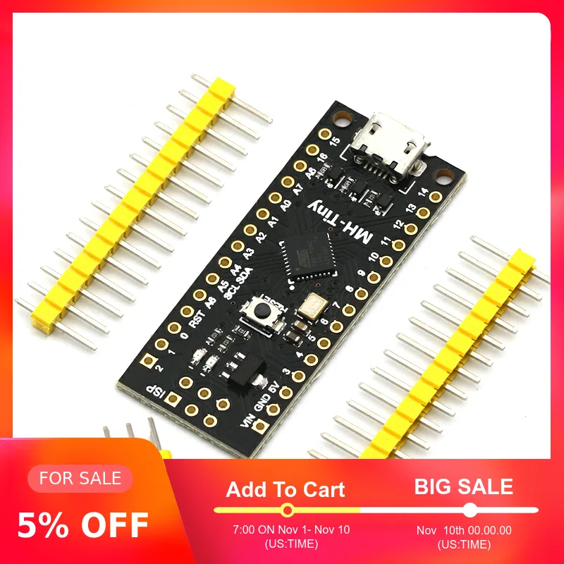 MH-Tiny ATTINY88 микро макетная плата 16 МГц/Digispark ATTINY85 обновленная/NANO V3.0 ATmega328 Расширенная совместимость для Arduino