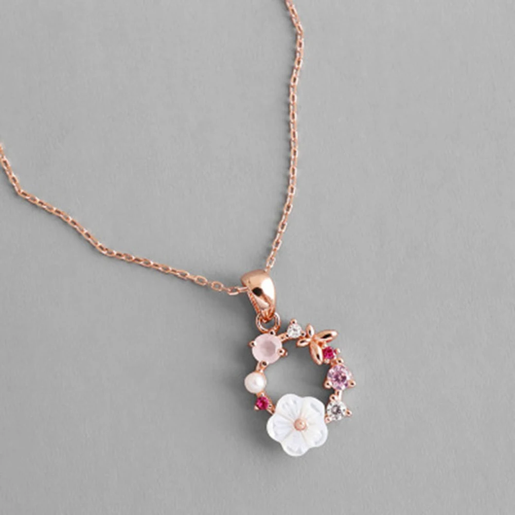 Fashion Rose Flower Charm Pendant Necklaces For Women Gril Gift Vintage Gold Color Chains Necklace Statement Jewelry | Украшения и