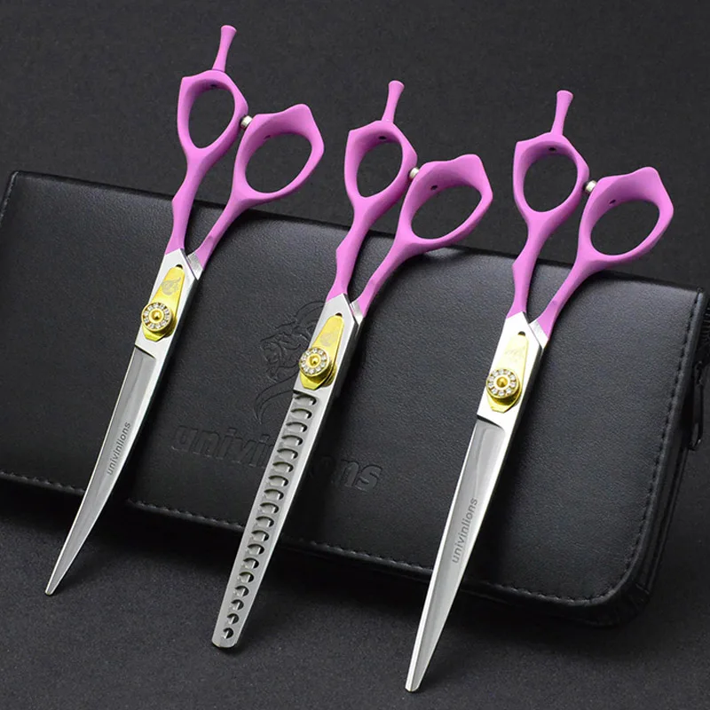 7&quot Pet Dog Gromming Scissors Kit Cutting for High Quality Straight &amp Thinning Curved Stainless Steel | Красота и здоровье