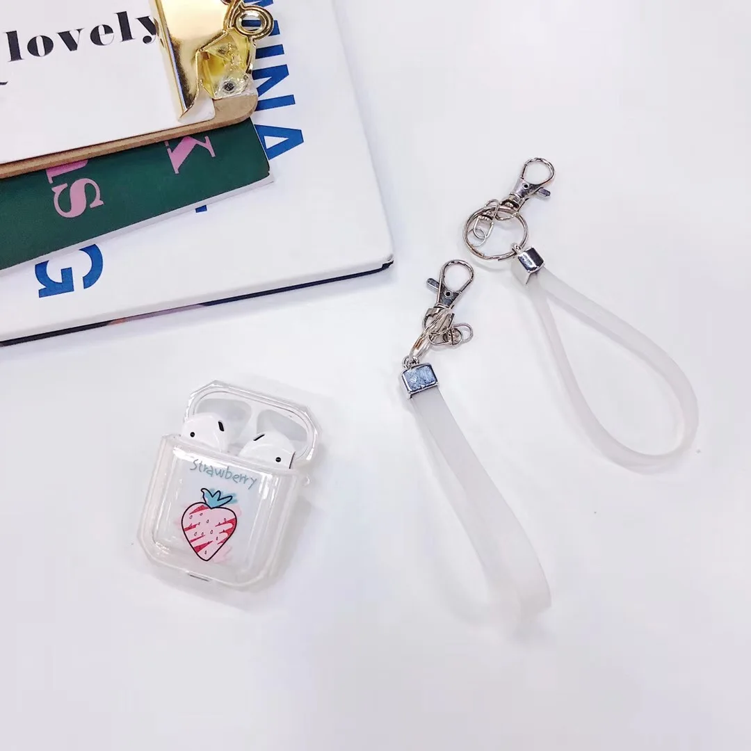Чехол OTTWN с фруктовым узором для Airpods, милый чехол для наушников для Apple AirPods, bluetooth-гарнитура, Мягкий ТПУ силиконовый чехол