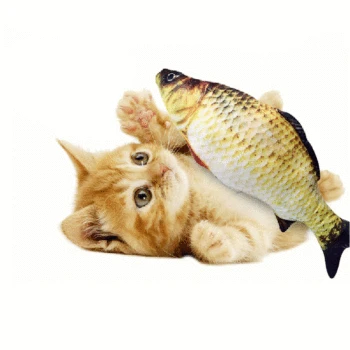 

30cm Electric Beating Plush Simulation Arowana Pet Cats Toy Artificial Fish