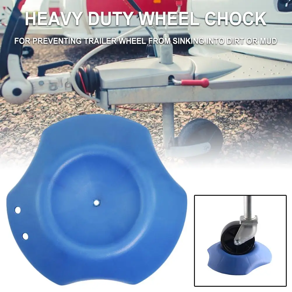 Противооткатный башмак сверхпрочный Автомобильный Замок для предотвращения ABS прицепа колеса от погружения в грязь или грязь синий для RV Прицепа