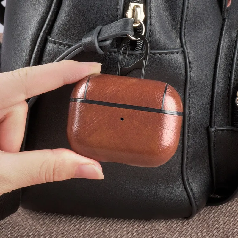 Кожаный чехол для Apple Airpods Pro 3, роскошная Противоударная кожаная сумка, Bluetooth чехол для наушников, чехол для AirPods Pro Funda Box Tapa