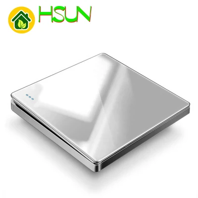 High-grade 1 2 3 4 gang 1 2 way big panel Grey switch socket Type 86 Wall 2.5D Cambered Mirror Toughened glass Computer TV