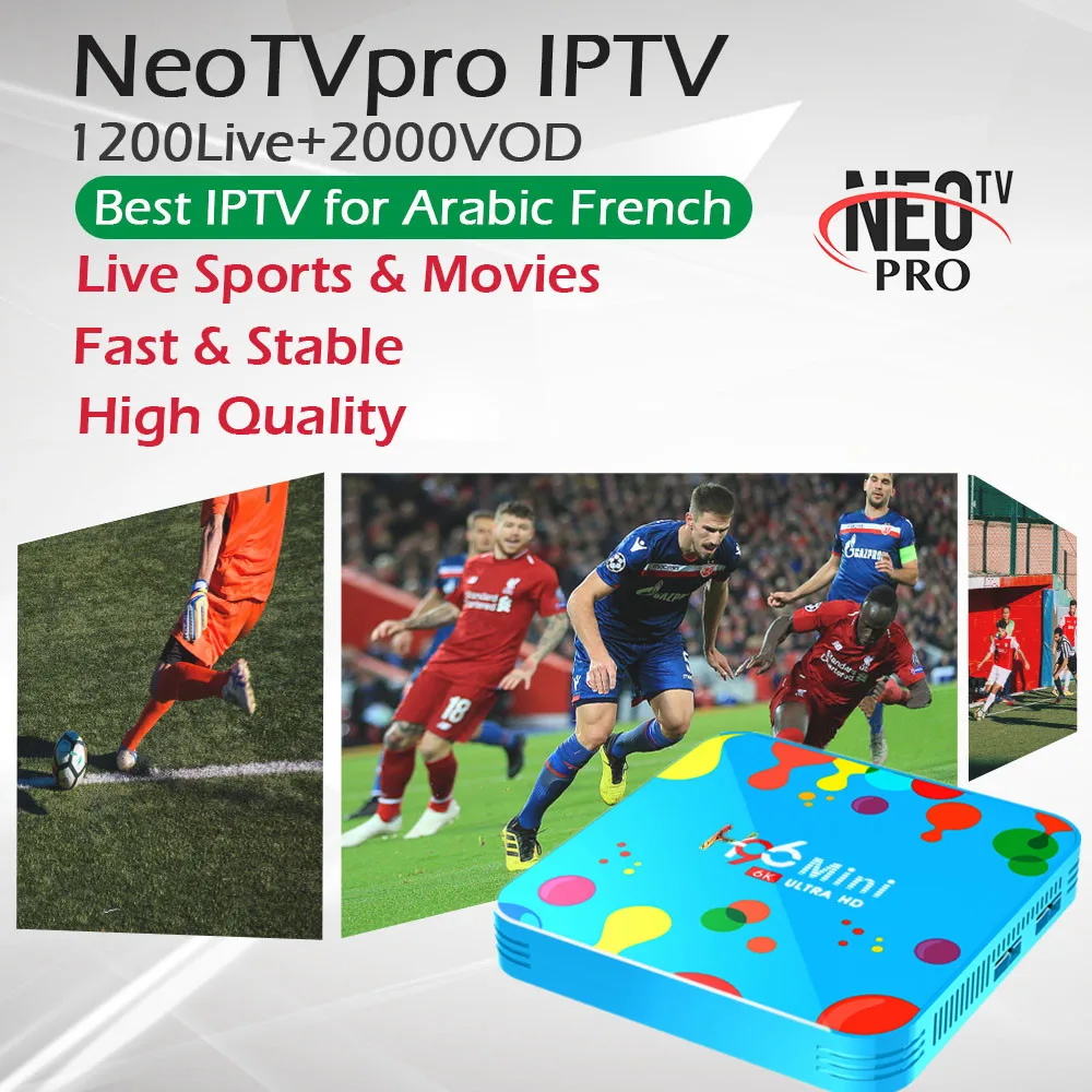 

NEOTV PRO IPTV H96mini H6 Android 9.0 TV Box Allwinner H6 Quad Core wifi BT Google Play Arabic French Belguim IPTV Subscription