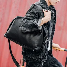 MIWIND модная Высококачественная ПУ повседневная Дорожная сумка Новая дорожная сумка чистый цвет дорожная сумка Большая вместительная мужская сумка LSTJ005