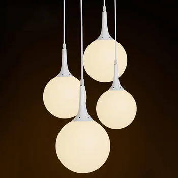 

Milk White Ball Form Compound Stairs Aisle Lamp Balcony Personality Glass A Chandelier hanging lamp