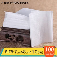 1000 шт 7*8 кукурузные волокна складной чайный мешок китайская медицина мешок для ног Ванна мешок суповой пакет