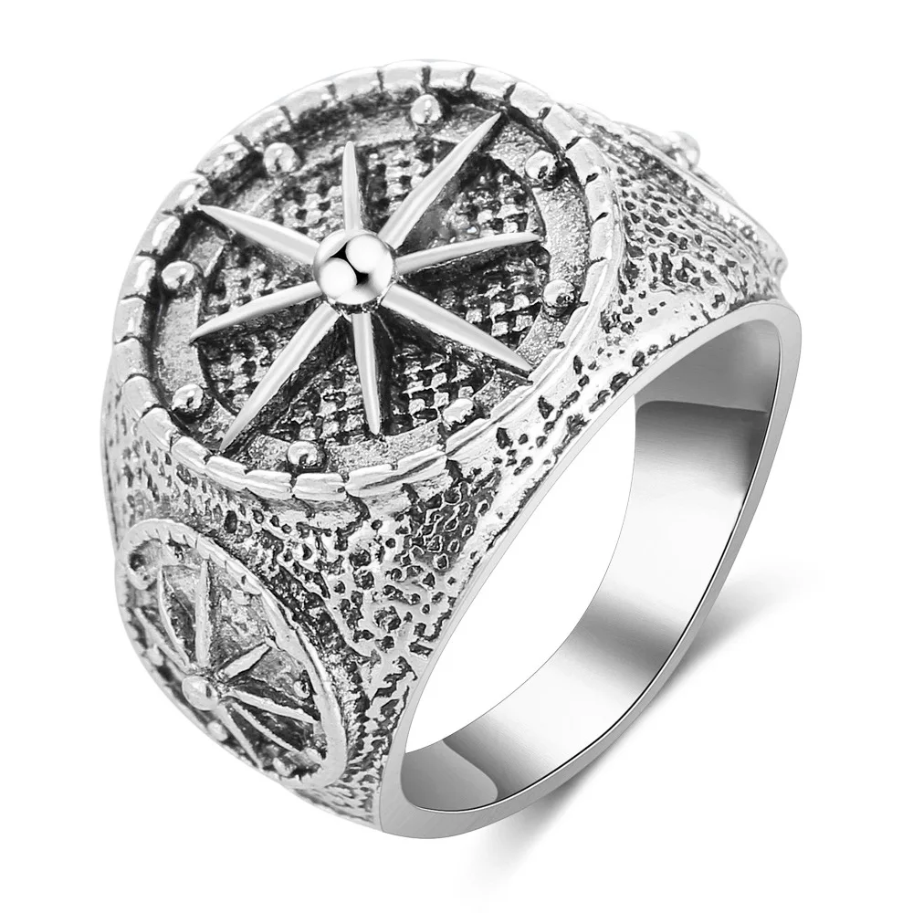 Мужские кольца ювелирные изделия средний восток страны покрытием Золотое серебряное кольцо подарок на свадьбу - Цвет основного камня: SIlver