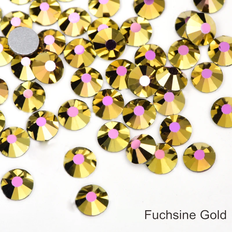 P93 Fuchsine Gold Oleeya 5 NEW Romantic Colors стразы Crystal Non Hot Fix Rhinestone