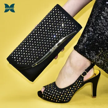 

New Wedding Italian Shoe and Bag Sets Italian design Ladies Shoes and Bags To Match Set Italy High Heels Women Wedding Shoes