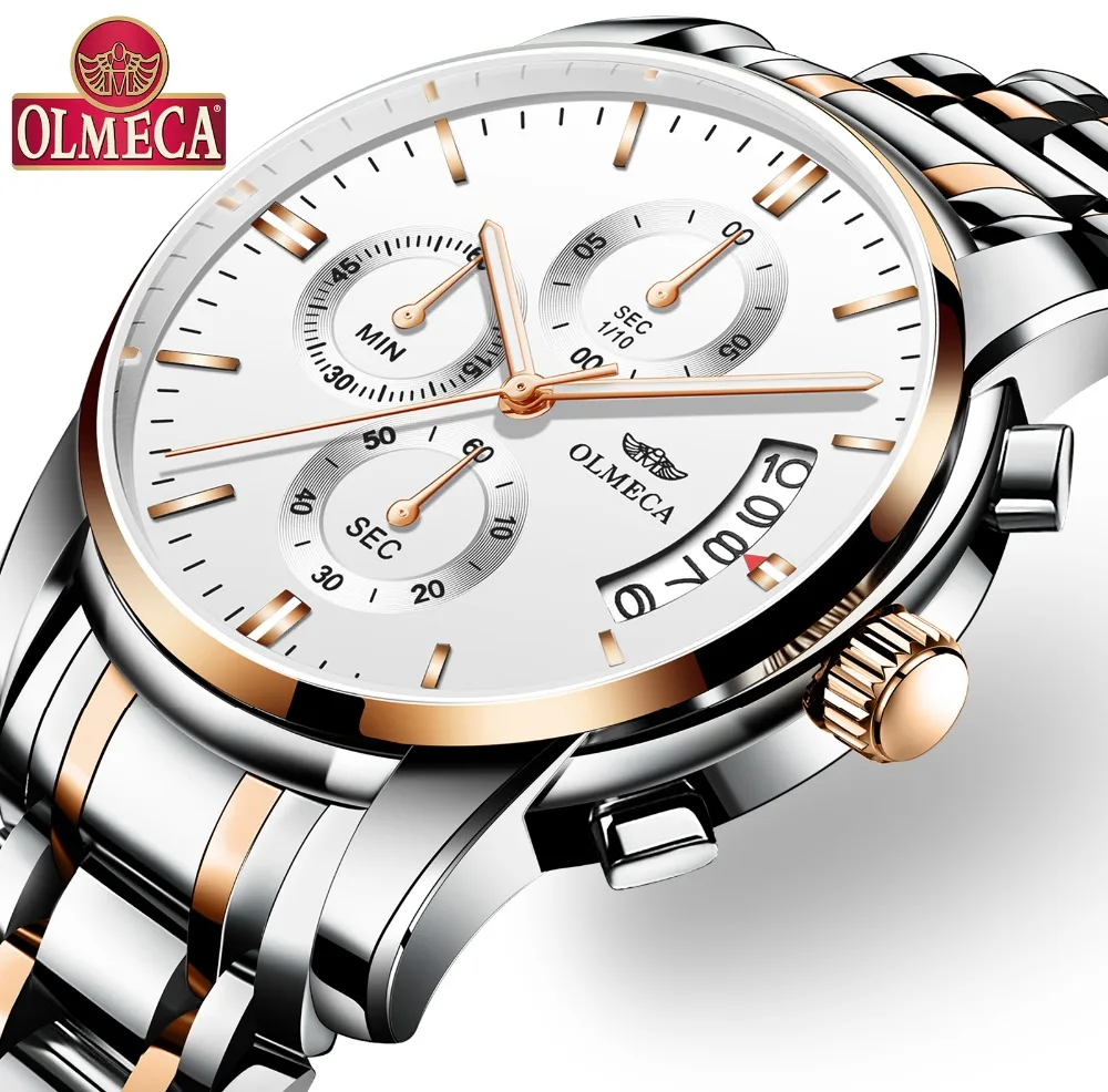 

OLMECA Clock Military Relogio Masculino Waterproof Watches Luminous Hands Chronograph Wrist Watch Watches for men Drop-Shipping