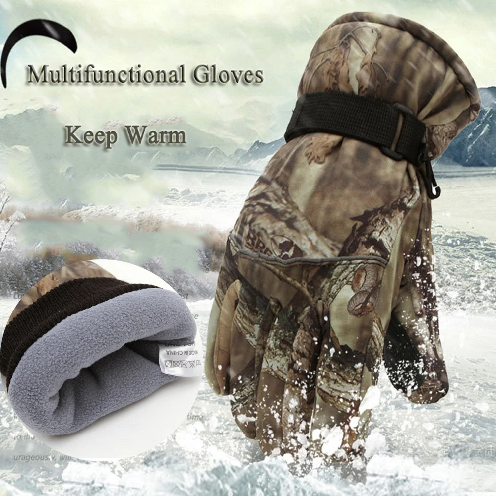 

SJ-MAURIE Winter Ski Gloves Super Warm Windproof Snowmobile Snowboard Gloves Snow Fleece Thermal Skiing Hiking Hunting Gloves