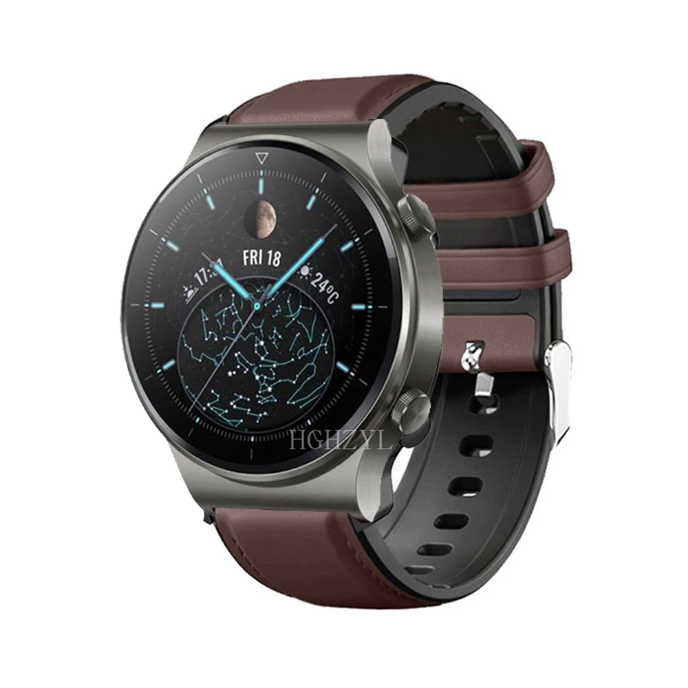 سوار من الجلد الطبيعي لساعة هواوي gt4 gt 3 2 برو ،...