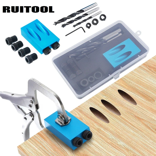 Woodworking Pocket Hole Jig Kit Angle Drill Guide  Best Pocket Hole Jig  Beginners - Drill Bit - Aliexpress