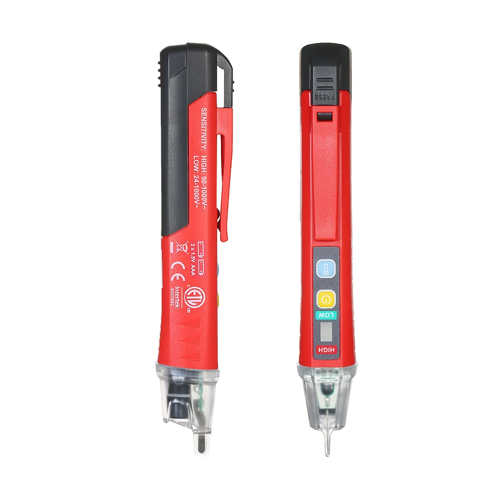 

UNI-T Portable Non-contact AC Voltage Tester Pen Shaped V～Alert Detector with Sound and Light Alarm and LED Flashlight