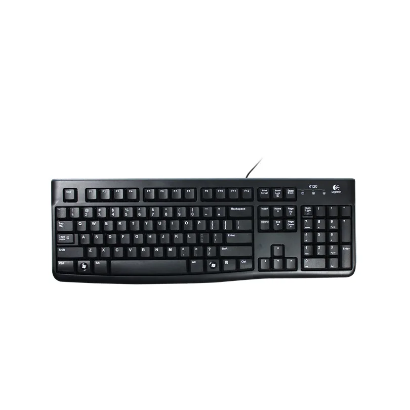 

Logitech K120USB Wired Keyboard Plug Office Household Computer Waterproof Splash Keyboard