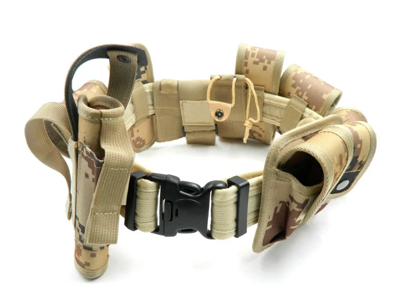 

Men's Leather Belt Outdoor Camping Multi-functional Belt Security Supplies Belt Ten Sets of Tactical Belt