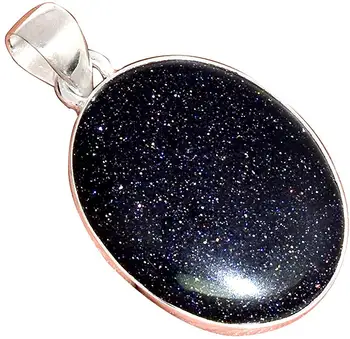 

Genuine BLUE SUN STAR Pendant 925 Sterling Silver, 38.6 mm, AP6588