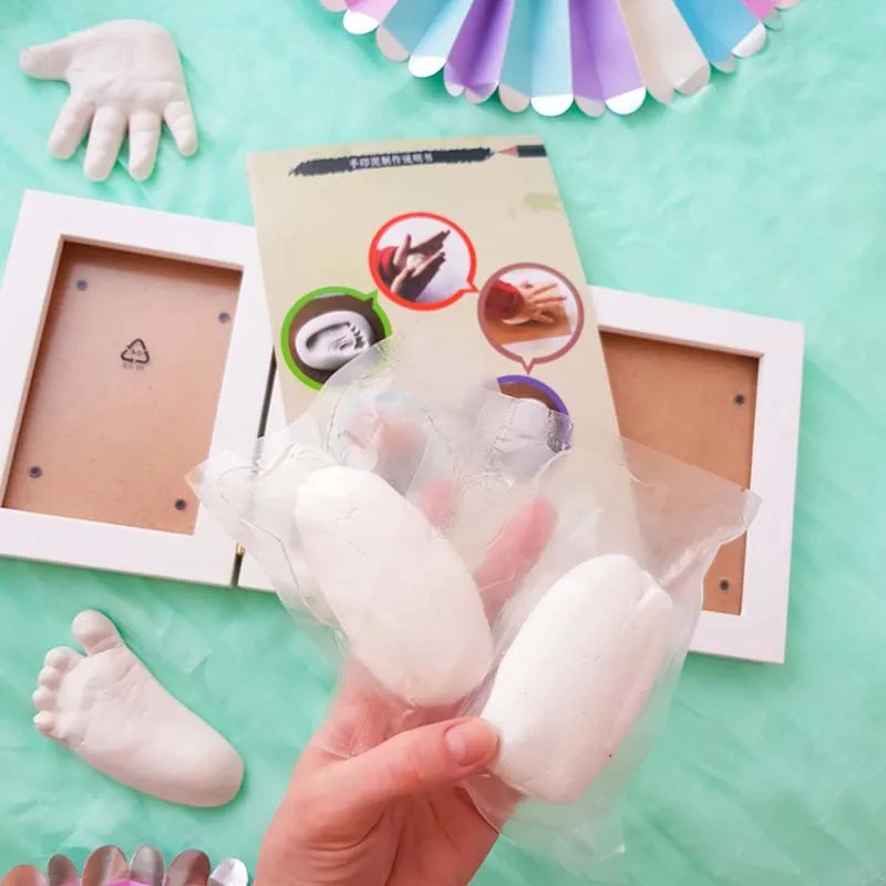 3D DIY нетоксичный отпечаток руки отпечаток мягкая глина Ребенок отпечаток детская фоторамка ручные ролики дети украшение дома подарки детям