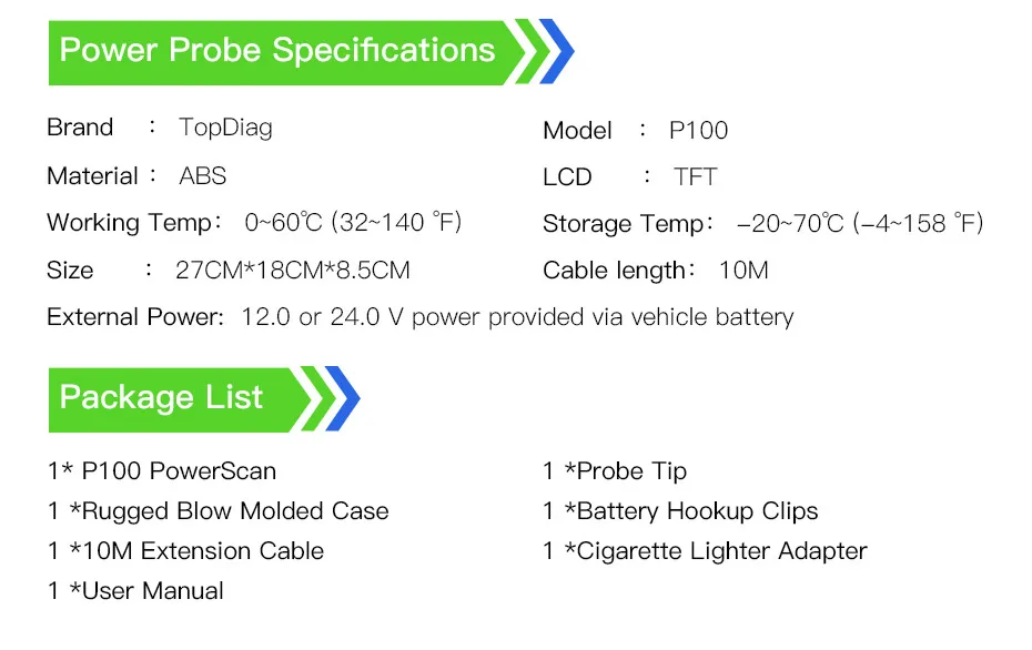 JDiag power Pro P100 новое поколение Автомобильная Электрическая цепная система тестер для автомобилей и грузовиков