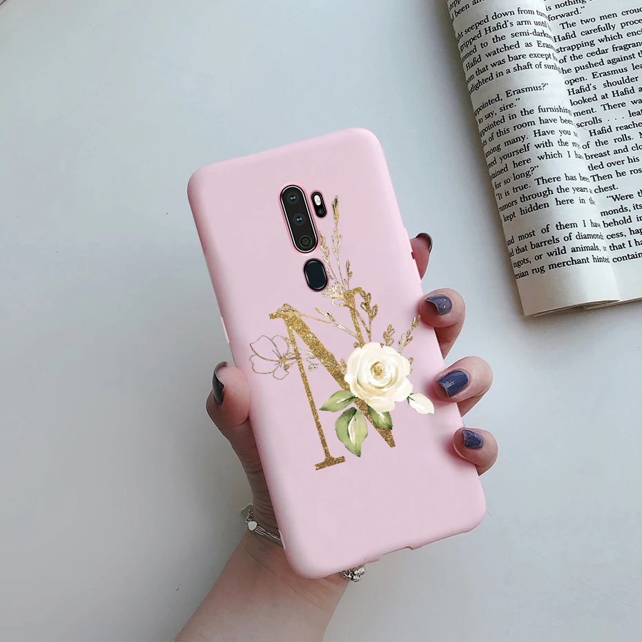 For Oppo A9 A5 2020 Case Cover Shockproof Cute Letters Soft Silicone Phone Case For Oppo A9 A5 OppoA9 OppoA5 A 9 2020 Cases 6.5" casing oppo