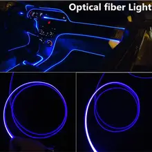 4 м(L) Мягкая Dia.3mm прозрачная t-образная юбка боковая светящаяся волоконно-оптическая Кабельное освещение Декор автомобиля w/боковая лента внутренняя PMMA для монтажа RGB