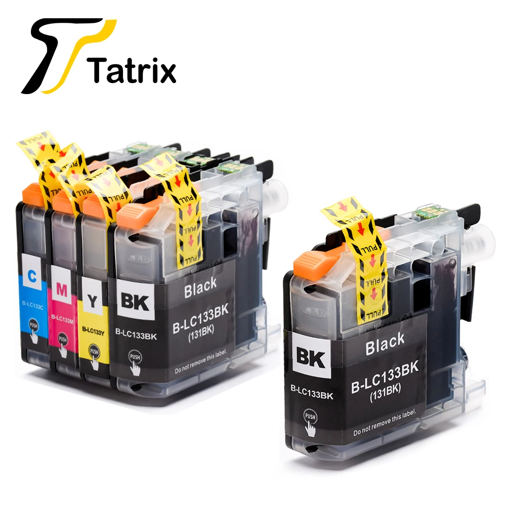 Tatrix 4PK для Brother LC133 LC131 чернильный картридж для принтера Brother MFC-J245 J470DW J475DW J650DW J870DW DCP-J152W J172W J552DW J752DW - Цвет: One set add 1BK