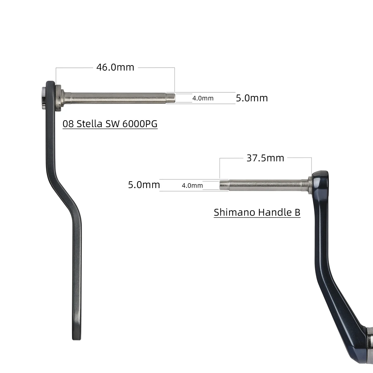 Gomexus силовая ручка 47 мм для Penn Shimano Daiwa Точная Okuma Quantum Van Staal Fin Nor Zeebaas Newell Reel Drill Fitment