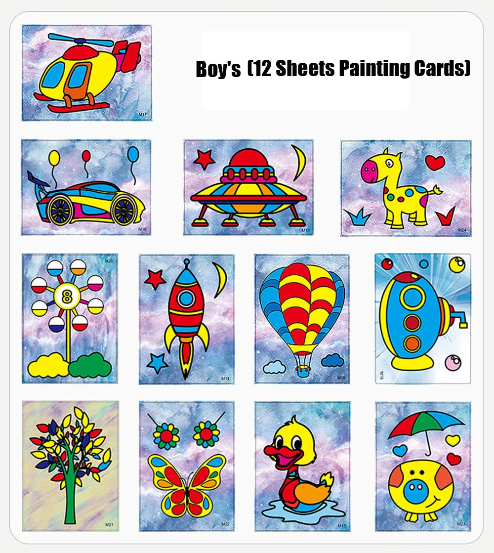 HIINST Рисование песком для детей, набор ручек для рисования, Обучающие игрушки, 12 цветов, песочное искусство, Рисование песком, разные ремесленные игрушки, подарок