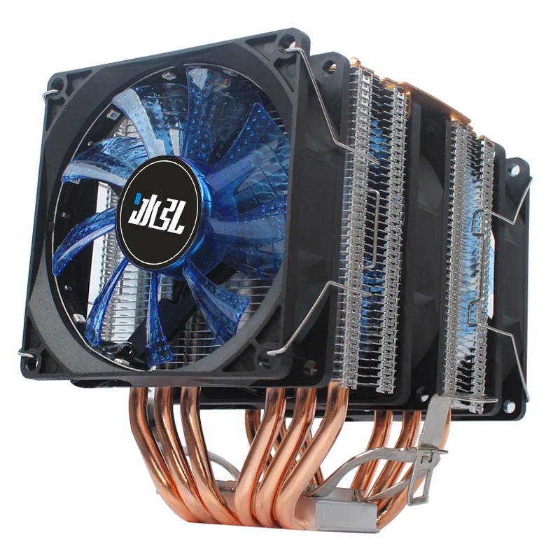 Tubo de Calor Cpu Cooler Ventilador Refrigeração 4pin Led Silencioso Fanpwm para Lga 1700x58 1200 Am3 Am4 X79 X99 2011 Fãs Processador Cpu Dissipador Calor 6 Ventiladores e resfriadores - Imagem 2